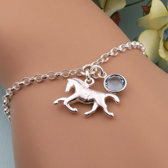 Sterling Silver Horse Bracelet